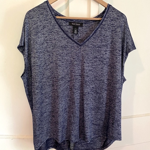 WHBM navy v-neck muscle tee - Picture 1 of 5